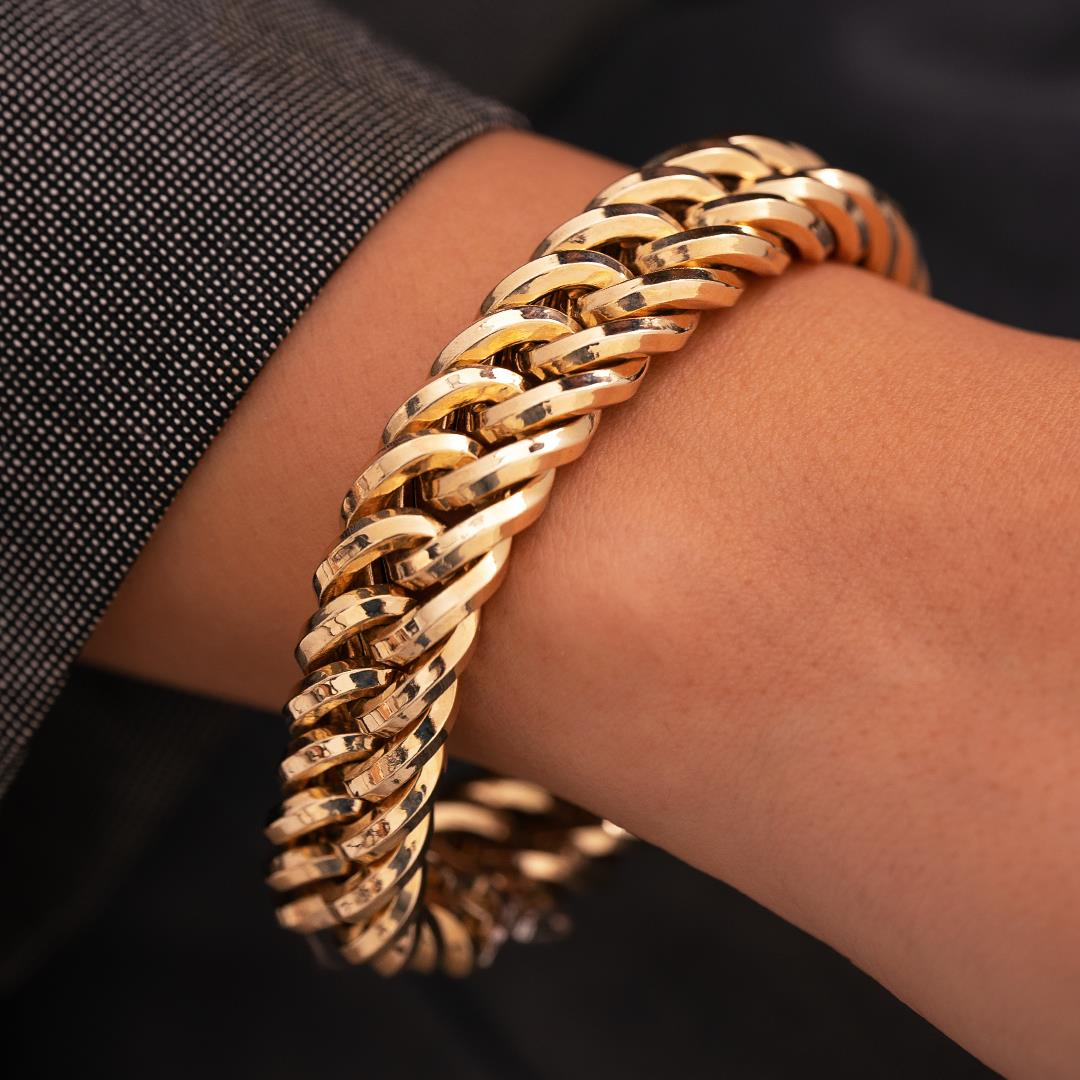 14 Ayar Eterna Tasarım Altın Bileklik