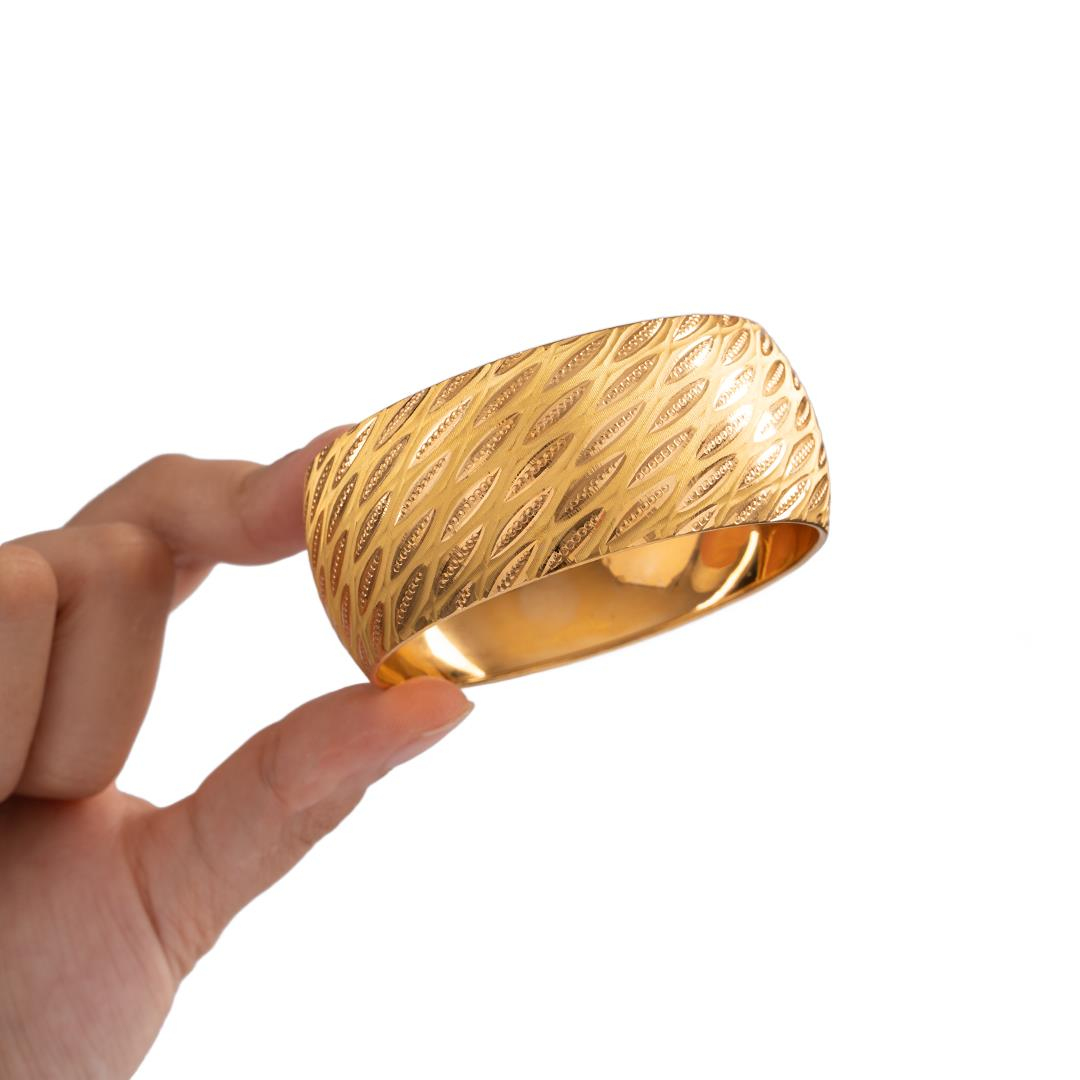 35 Gram (Gr) 40mm Yağmur Model Mega Bilezik 22 Ayar Yatırımlık İşçiliksiz