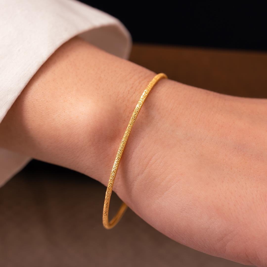 6 Gr 22 Ayar Altın Simli Ajda Bilezik