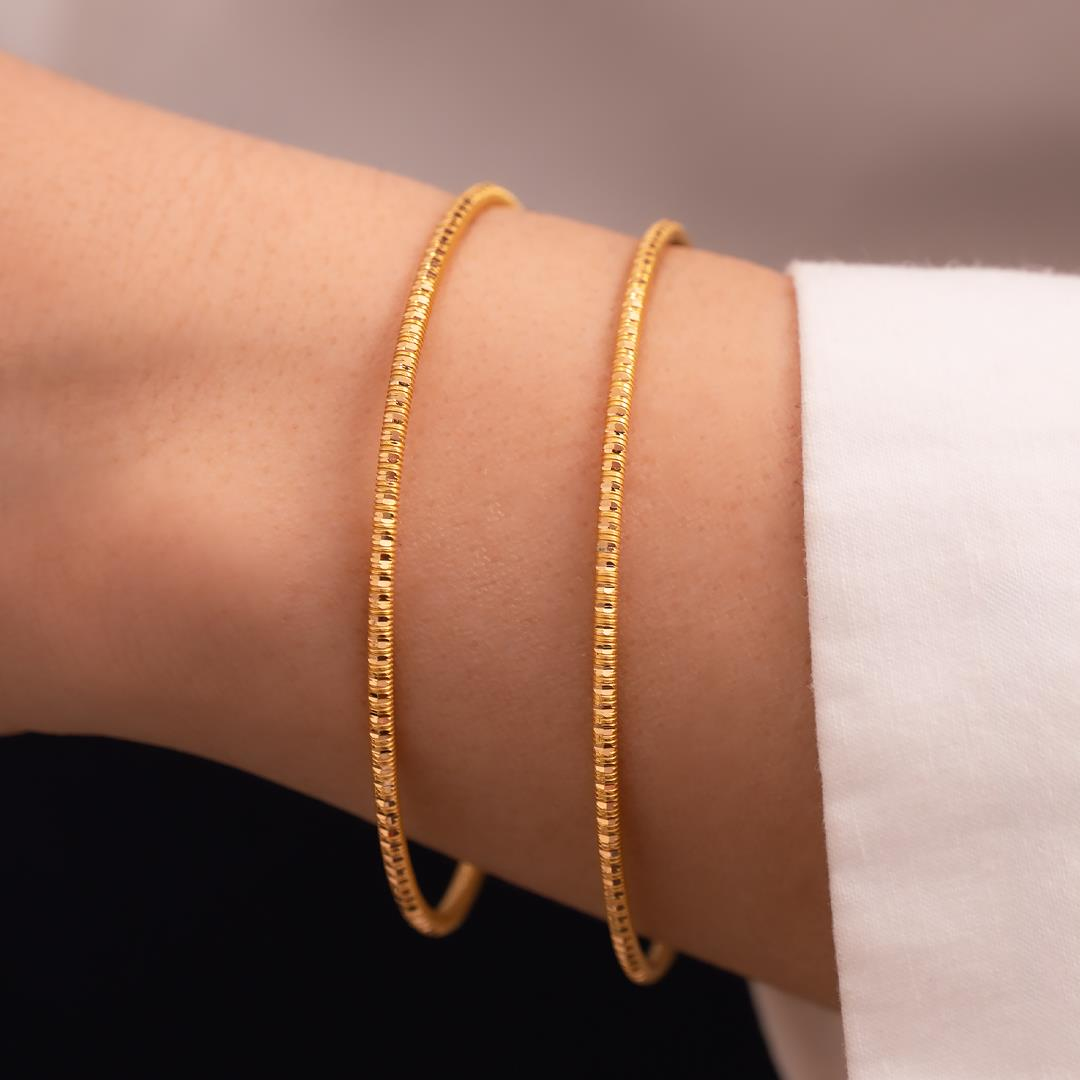 6 Gr (Gram) Desenli Ajda Bilezik 22 Ayar Altın