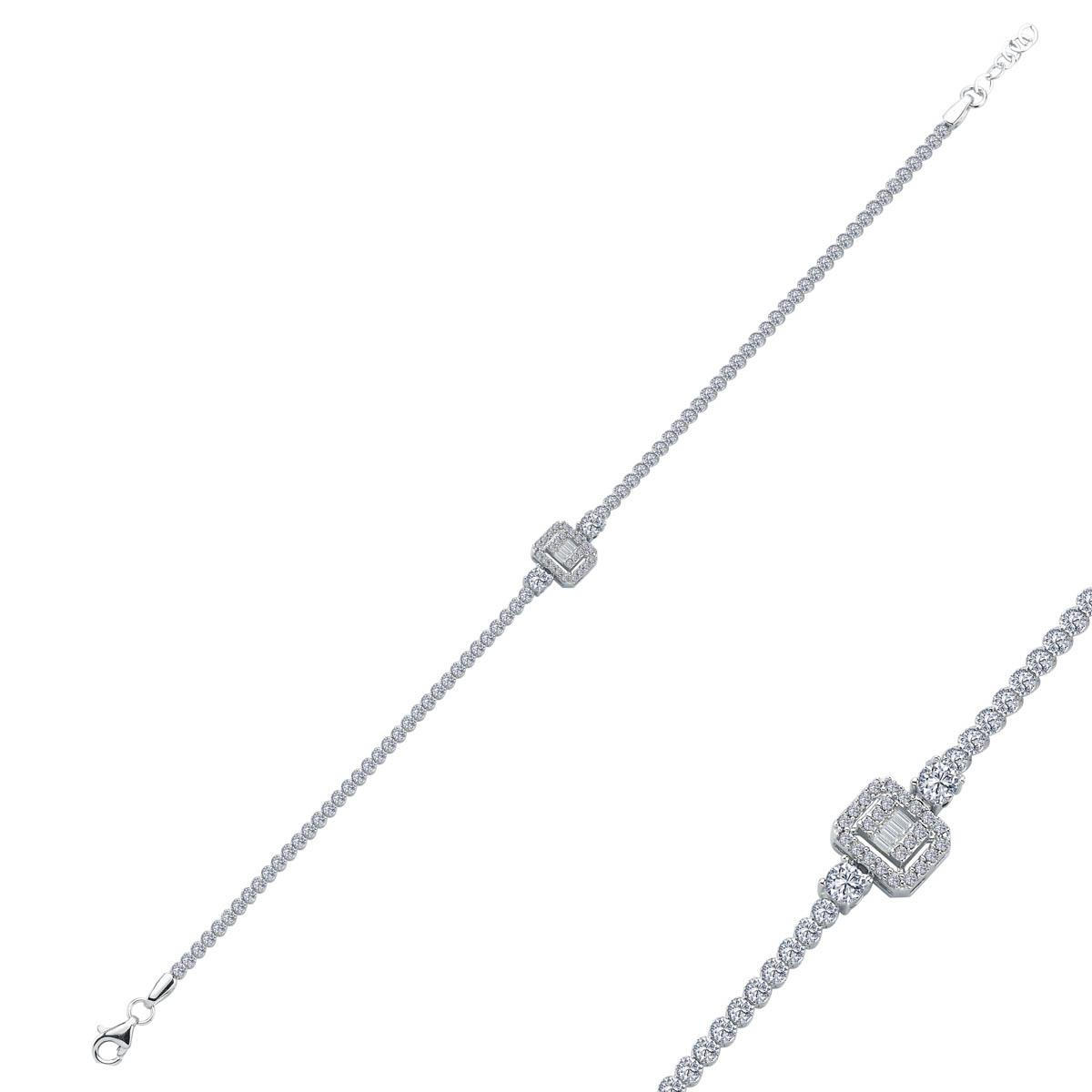 Altın Baget Taşlı Bileklik