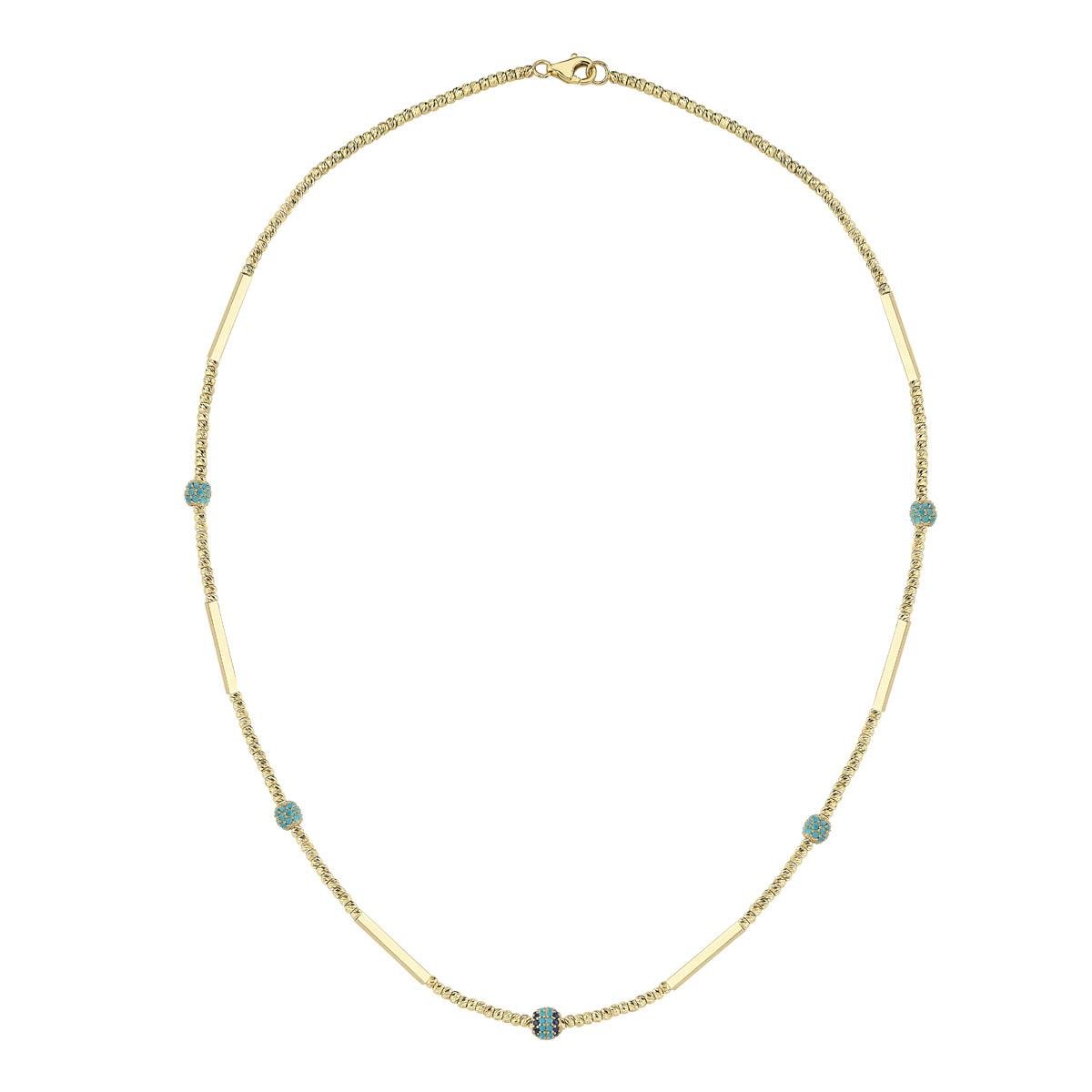 ALTIN FİRUZE TAŞLI SET