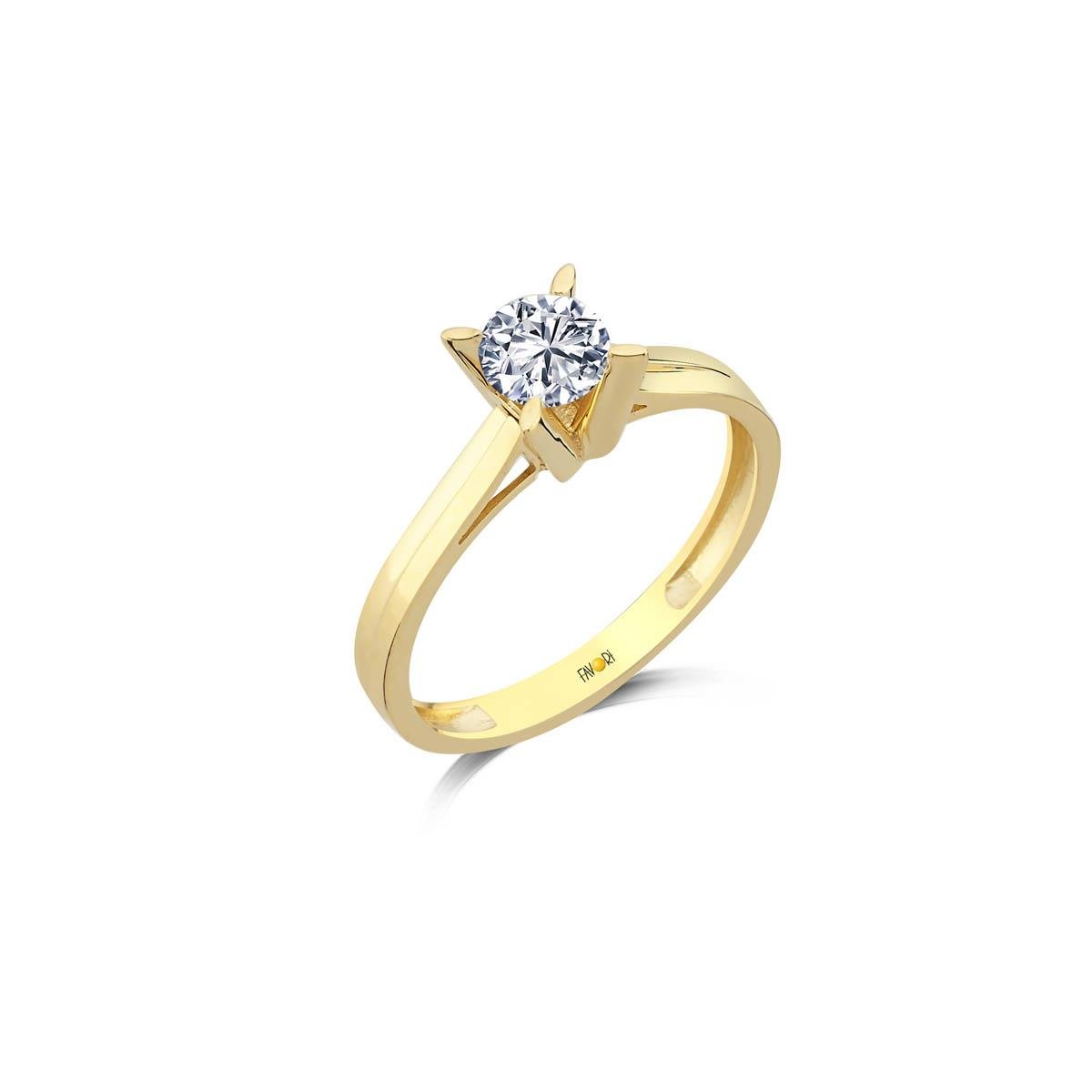 Altın Tektaş Yüzük