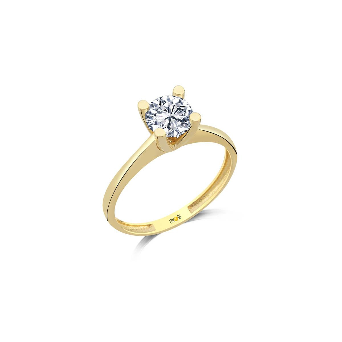 Altın Tektaş Yüzük