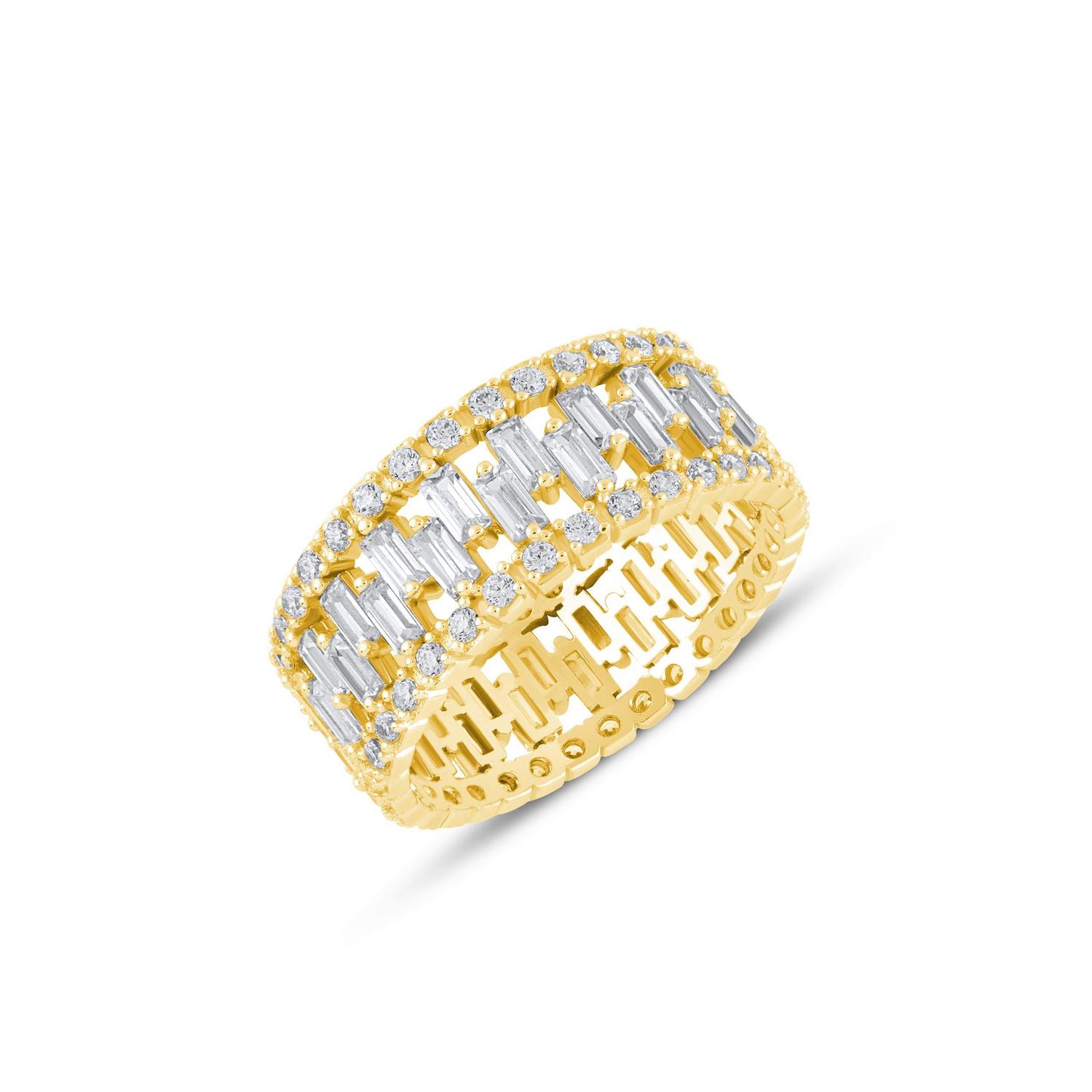 Beyaz Altın Özel Tasarım Tamtur Yüzük