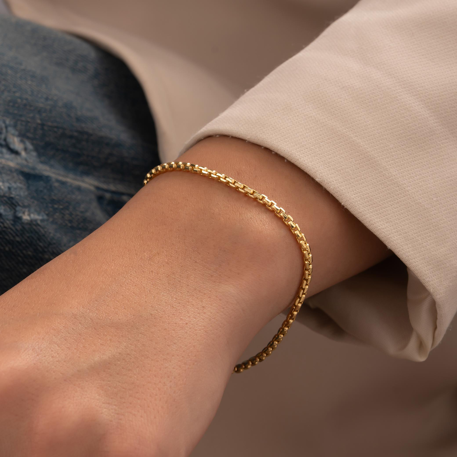 Doç Model 14 Ayar Altın Bileklik