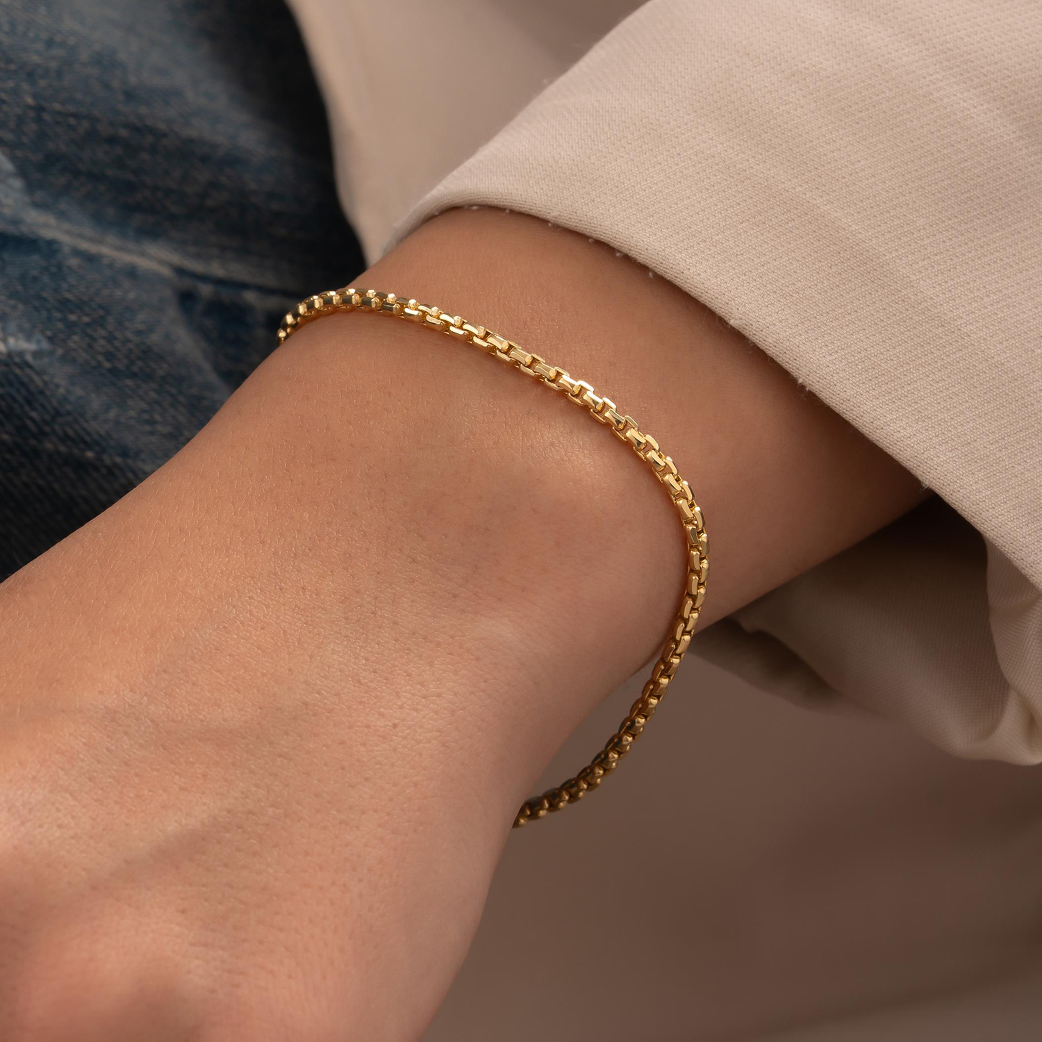 Doç Model 14 Ayar Altın Bileklik