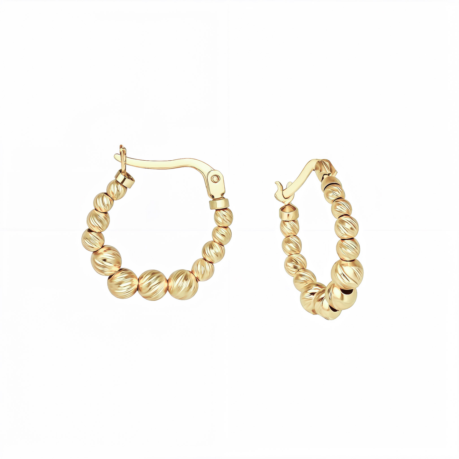 Dorika Toplu Halka Küpe 14 Ayar Altın