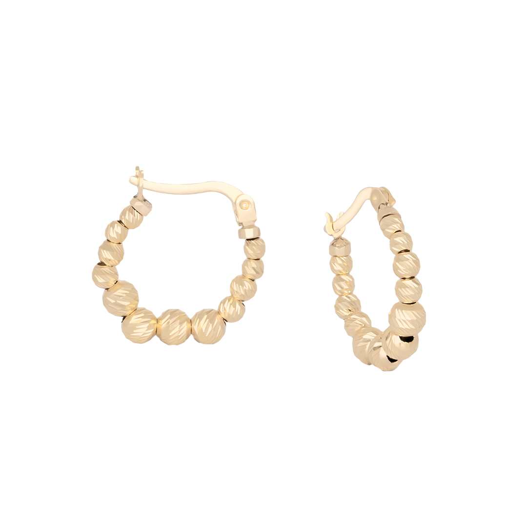 Dorika Toplu Halka Küpe 14 Ayar Altın