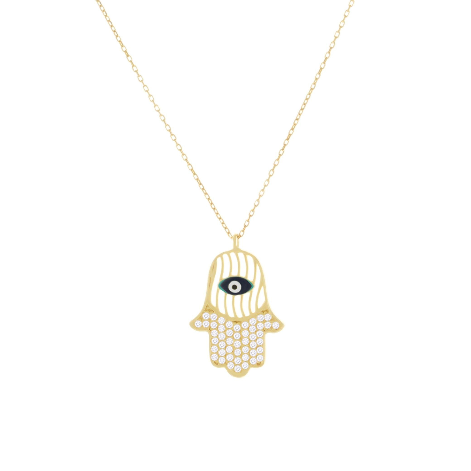 Fatma Ana Eli 14 Ayar Altın Kolye