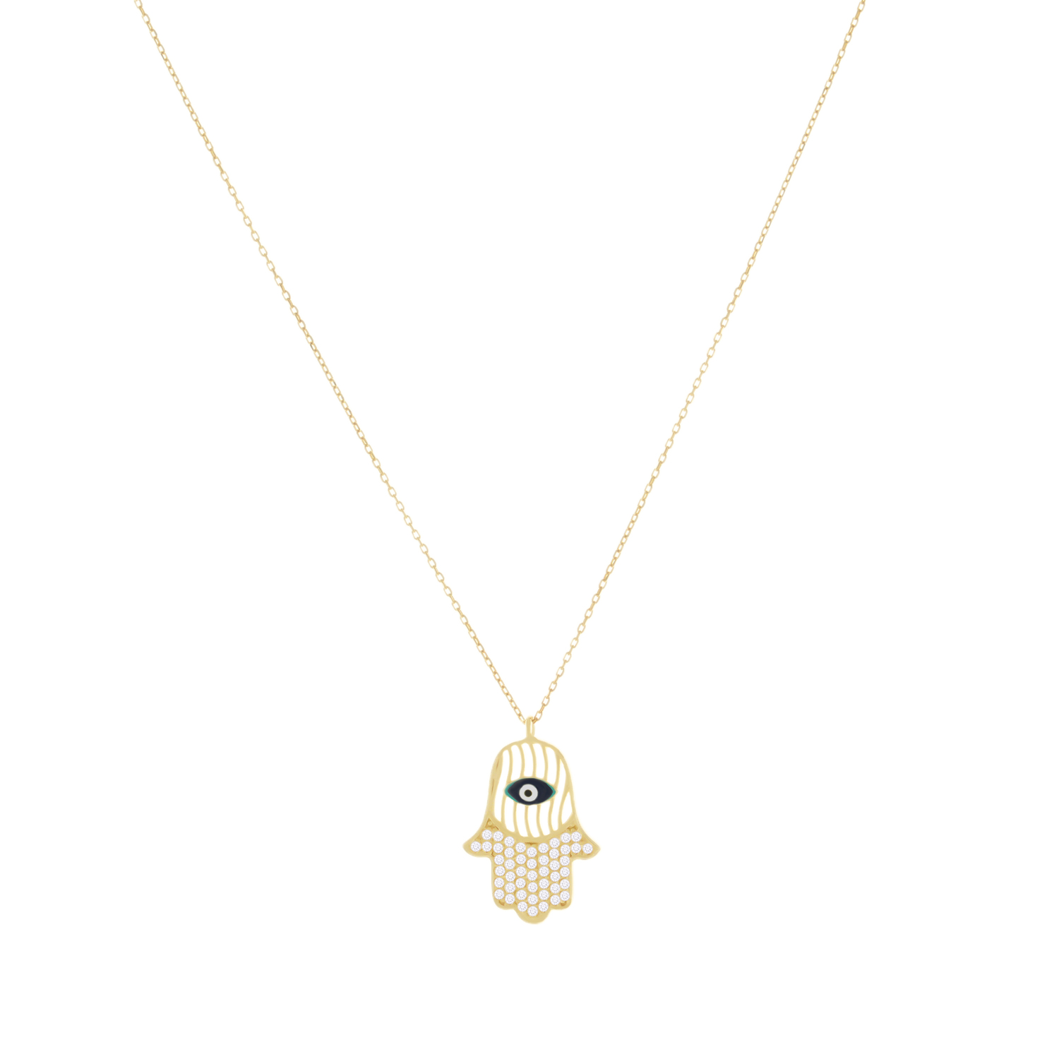 Fatma Ana Eli 14 Ayar Altın Kolye