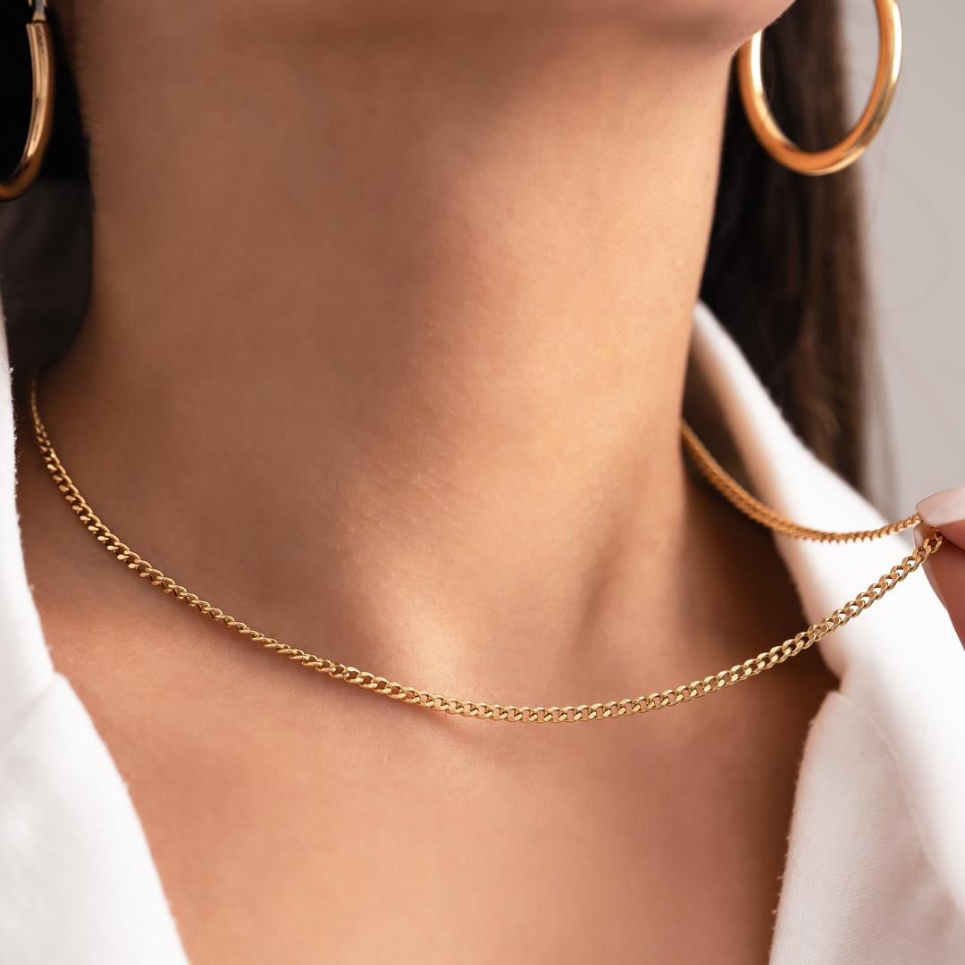 Gurmet Spor Zincir 3Mm 14 Ayar Altın