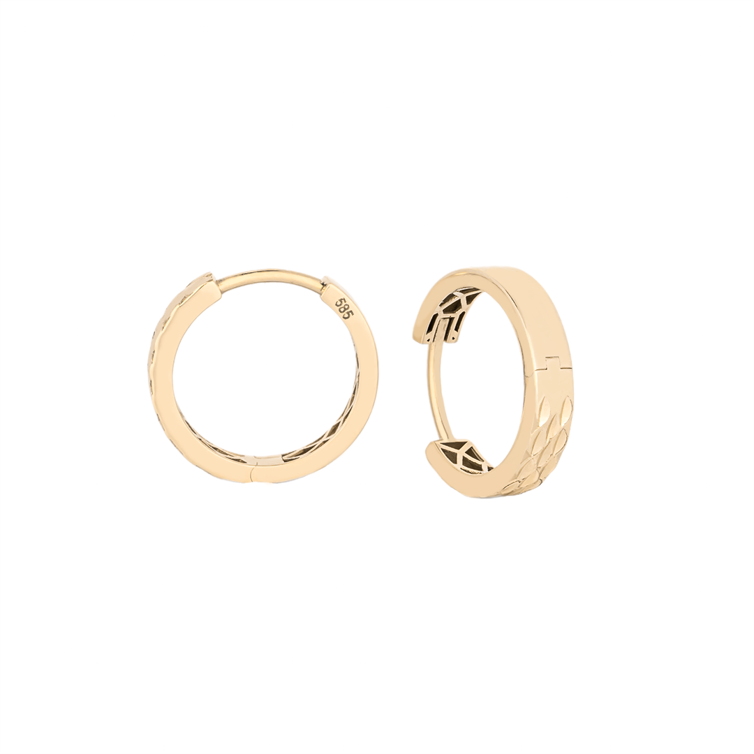 Halka Küpe 14 Ayar Altın