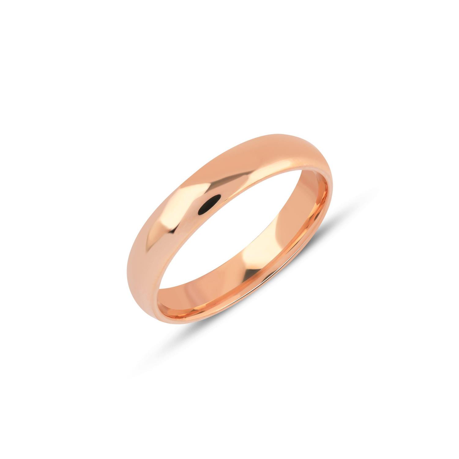 İçi Boş Bombeli Klasik Alyans 4 mm