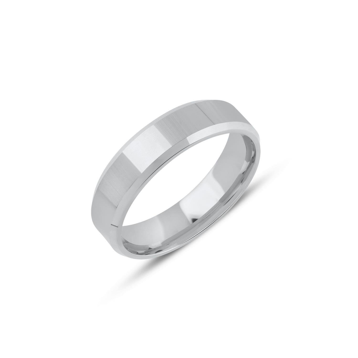 İçi Boş Düz Pahlı Klasik Alyans 5 mm