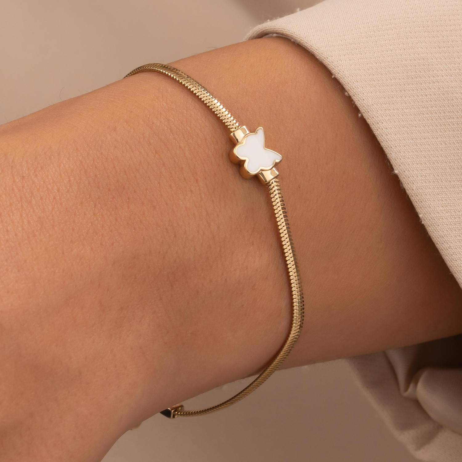 Kelebek Motifli 14 Ayar Altın Bileklik