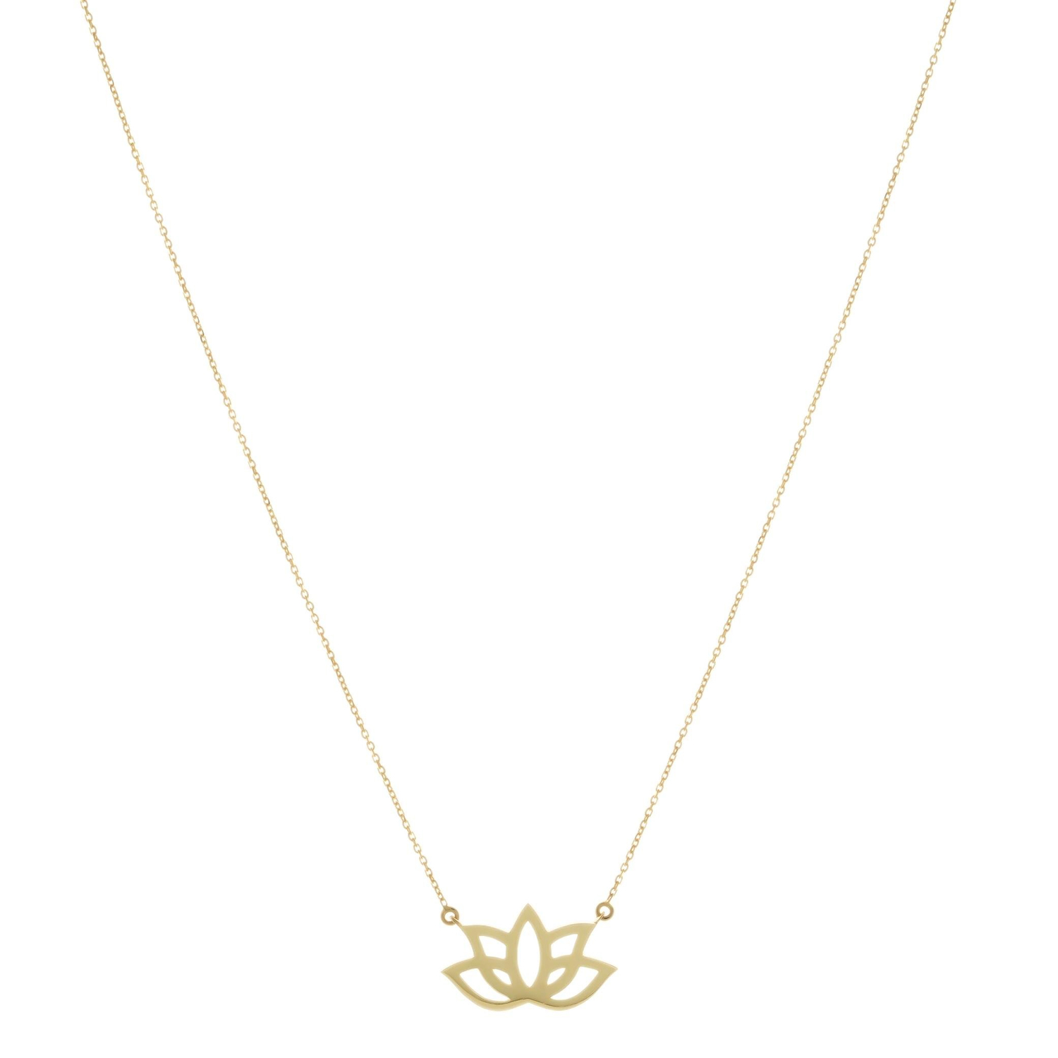 Lotus 14 Ayar Altın Kolye