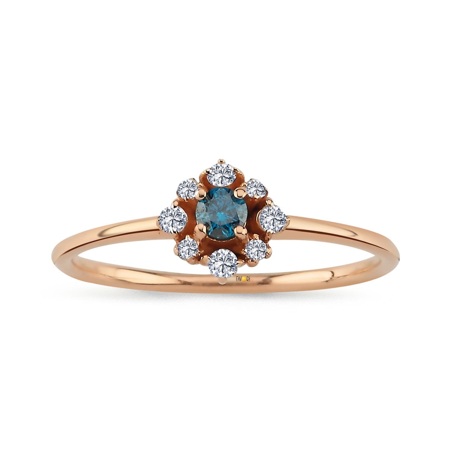 MAVİ PIRLANTA YÜZÜK