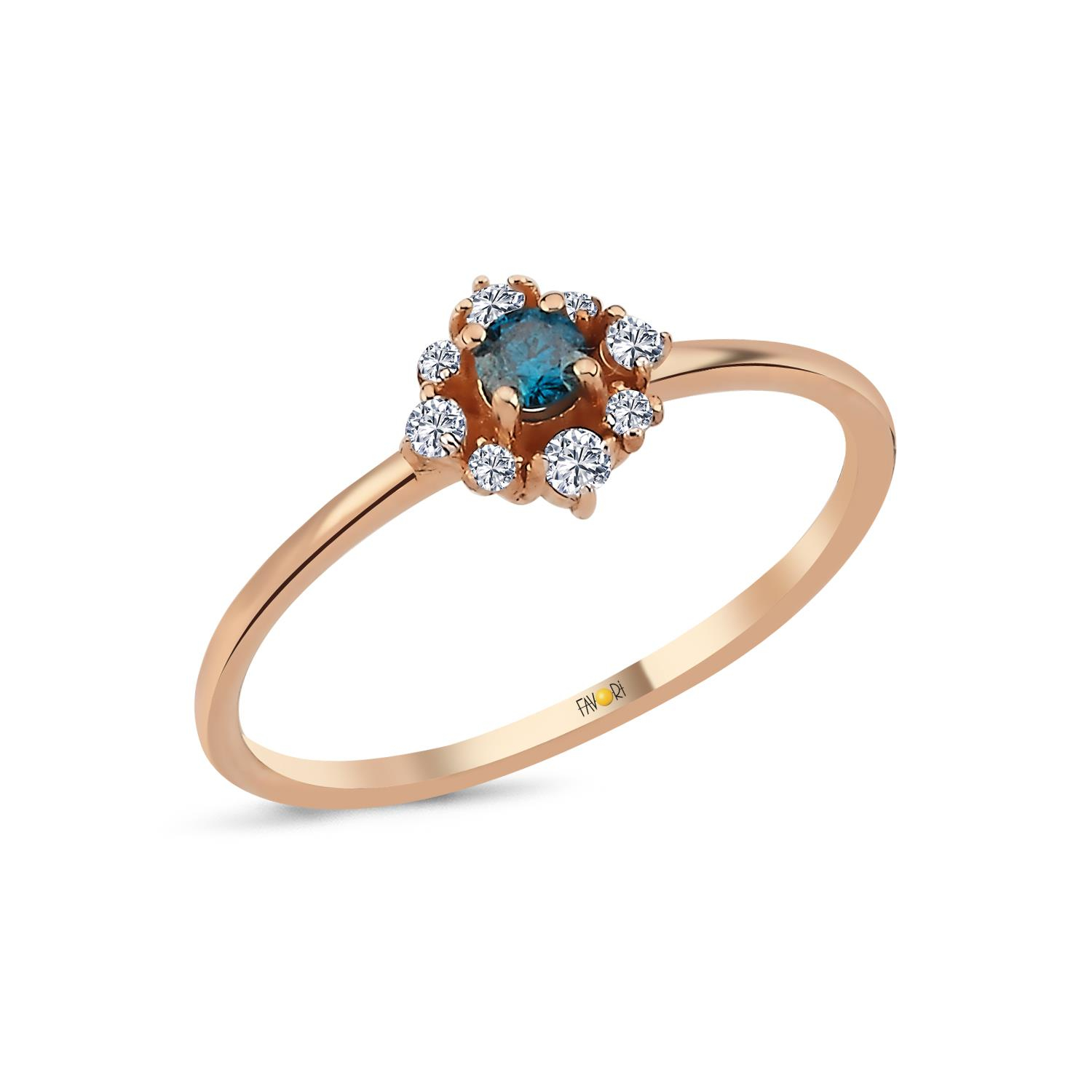 MAVİ PIRLANTA YÜZÜK