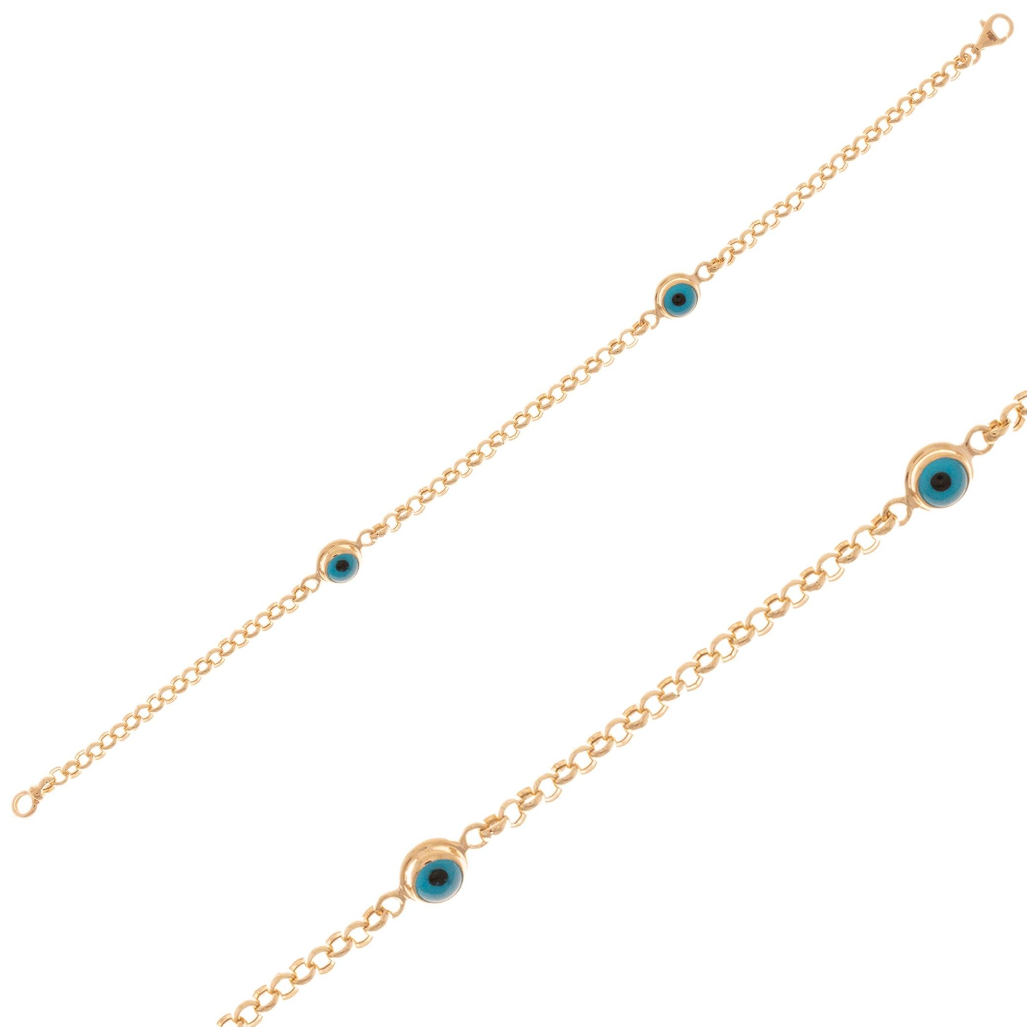 Nazar Boncuklu 14 Ayar Altın Bileklik