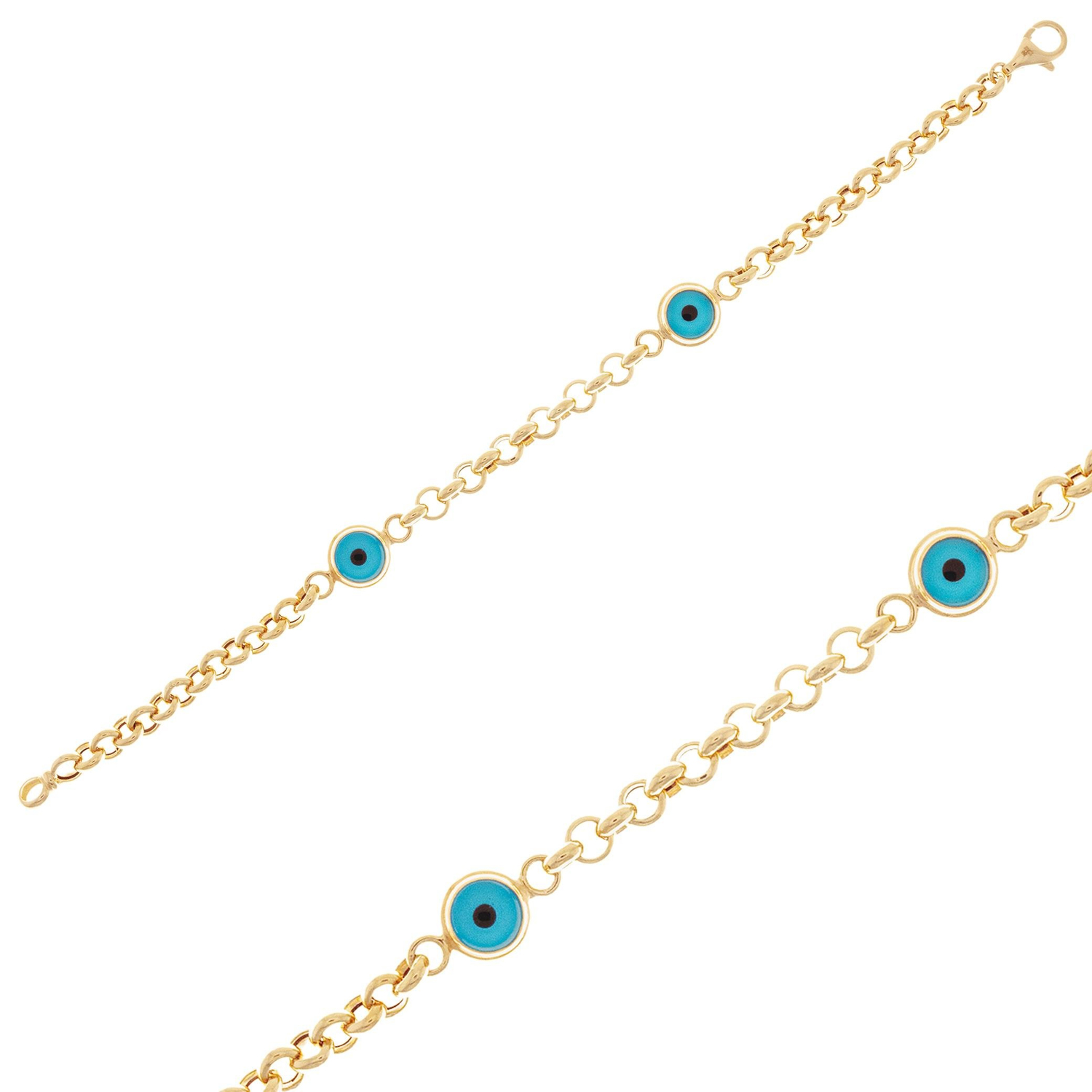 Nazar Boncuklu 14 Ayar Altın Bileklik