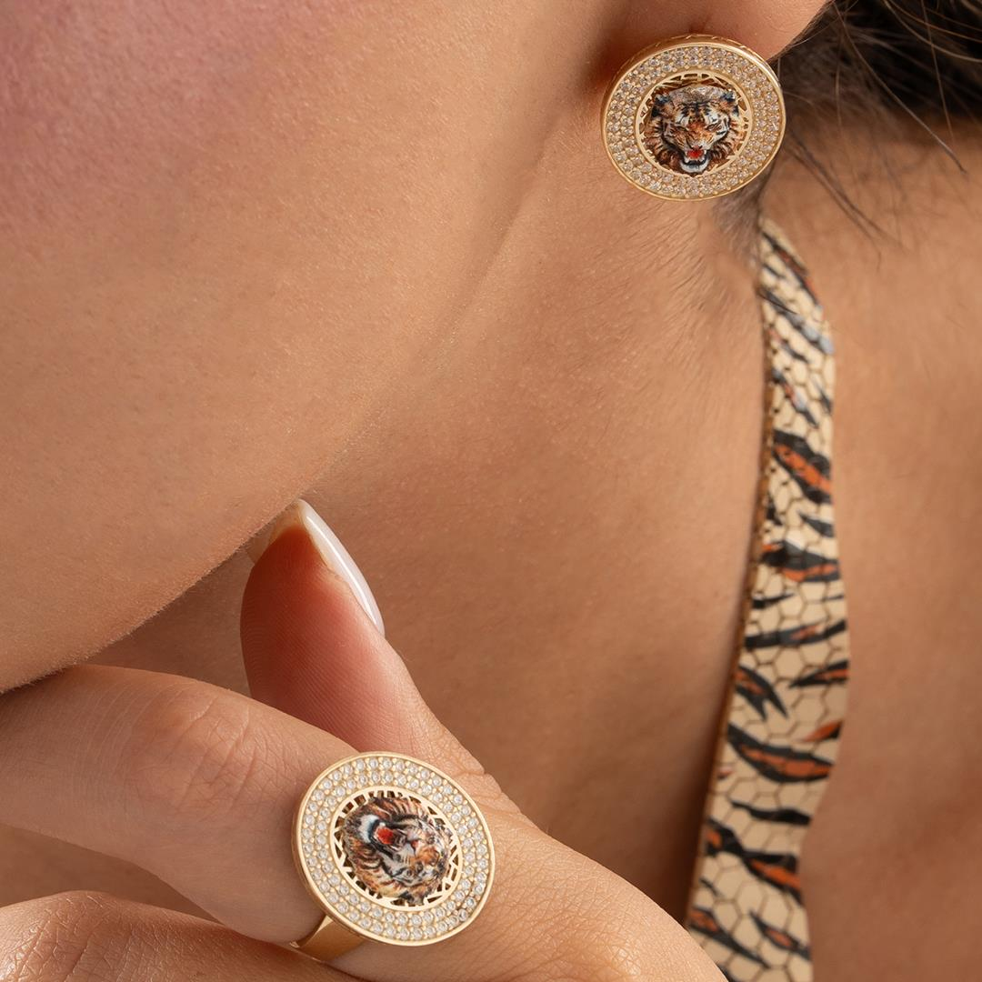 Özel Tasarım Aslan Figürlü Altın Yüzük