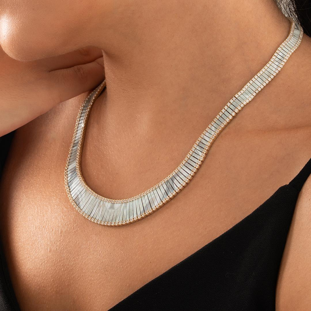 Özel Tasarım Mavi Mineli Altın Kolye