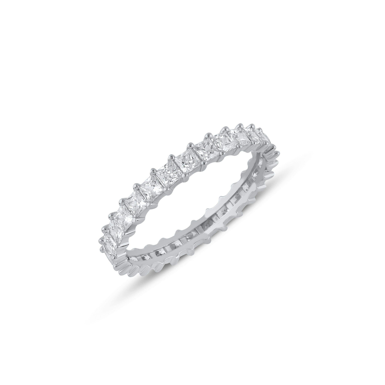 Özel Tasarım Tamtur Alyans M214 Beyaz Altın 18