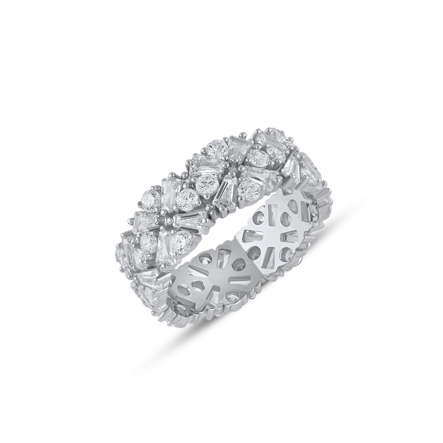 Özel Tasarım Tamtur Alyans M247 Beyaz Altın 14