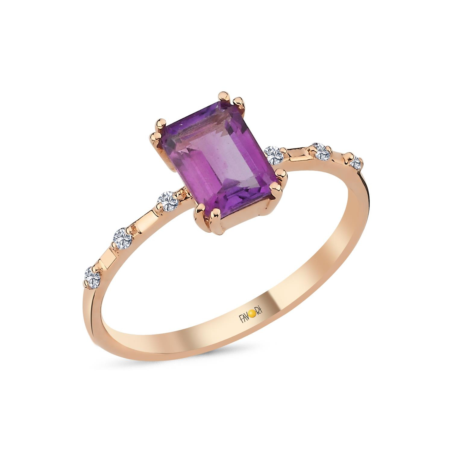 PIRLANTA AMETİST YÜZÜK