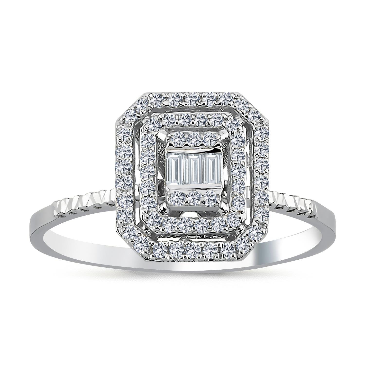 PIRLANTA BAGET YÜZÜK 0.22 CT