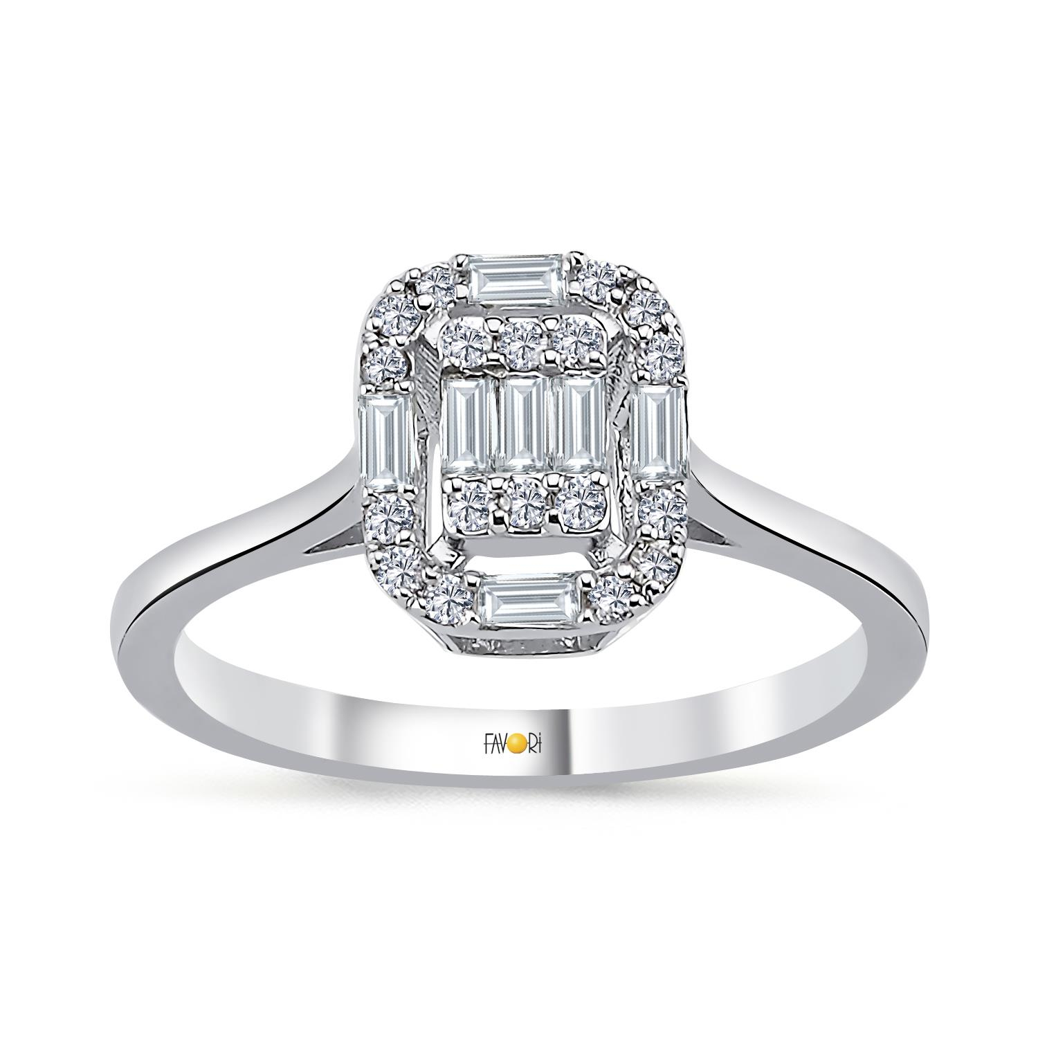 PIRLANTA BAGET YÜZÜK 0.29 CT