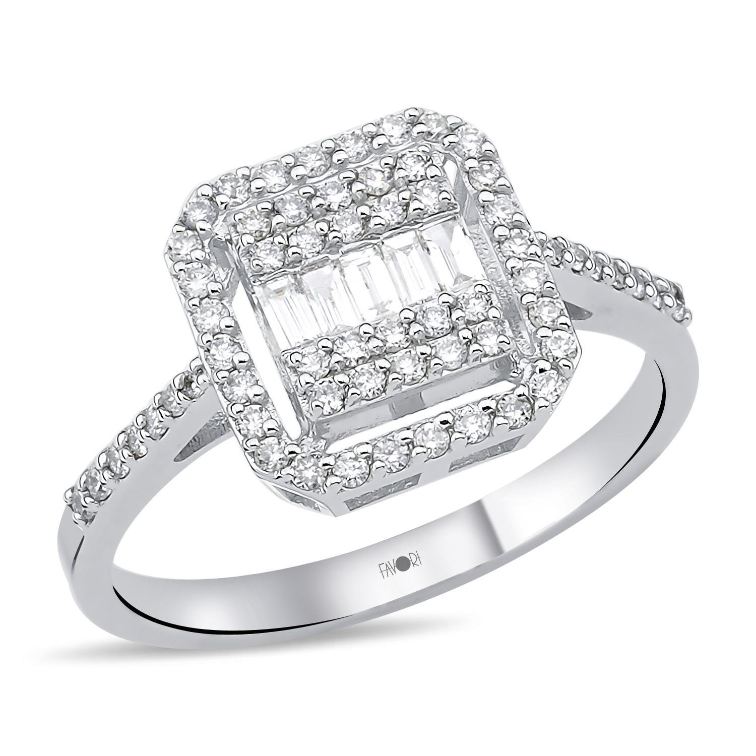 PIRLANTA BAGET YÜZÜK 0.37 CT