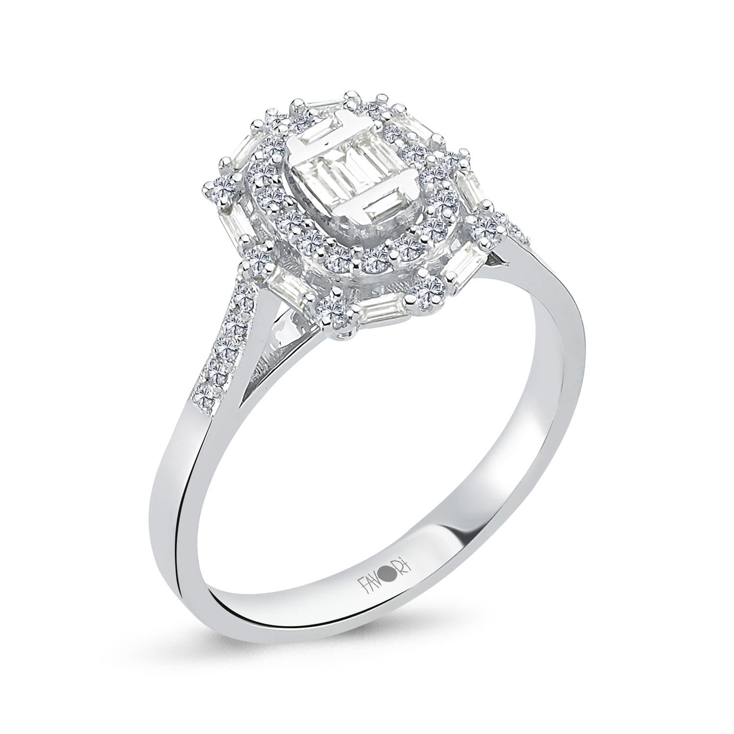 PIRLANTA BAGET YÜZÜK 0.42 CT