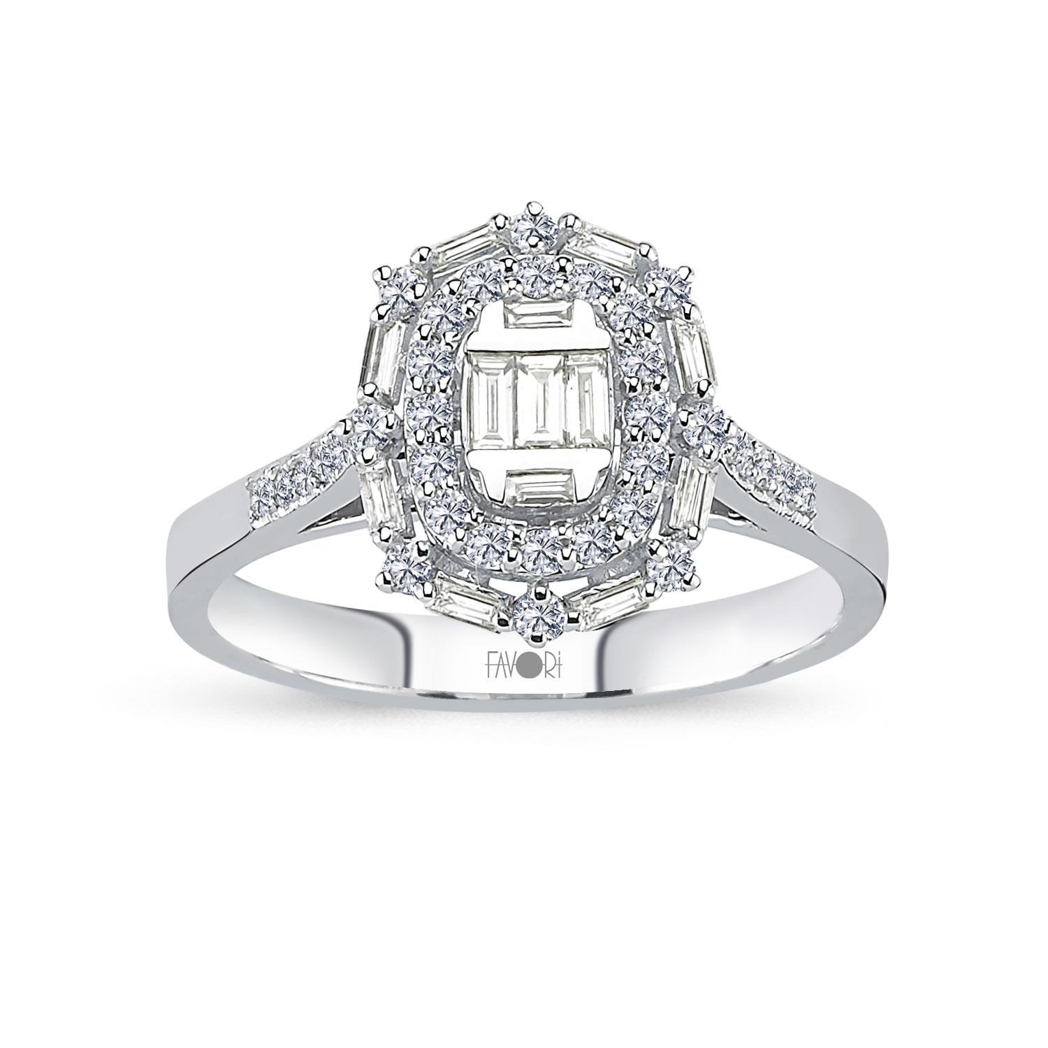 PIRLANTA BAGET YÜZÜK 0.42 CT