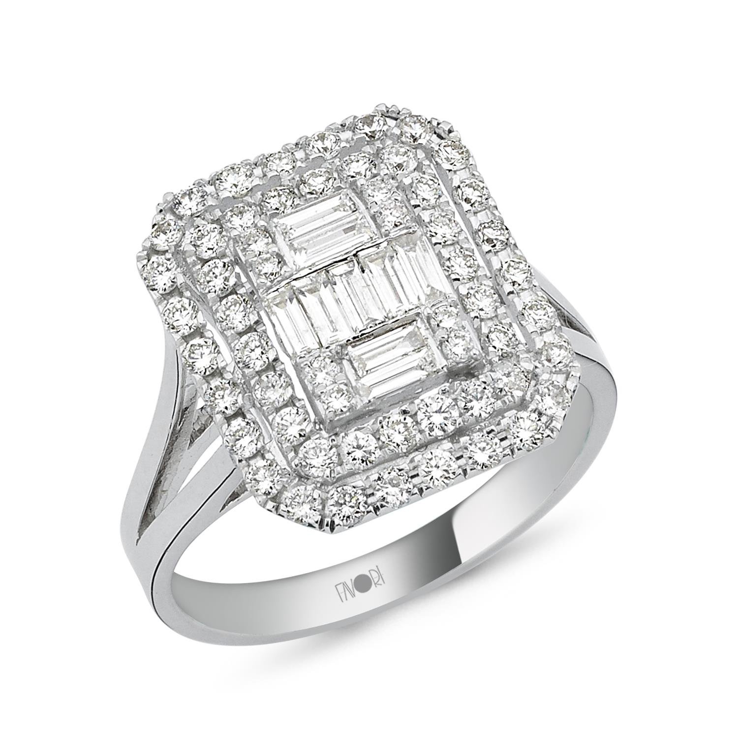 PIRLANTA BAGET YÜZÜK 0.58 CT