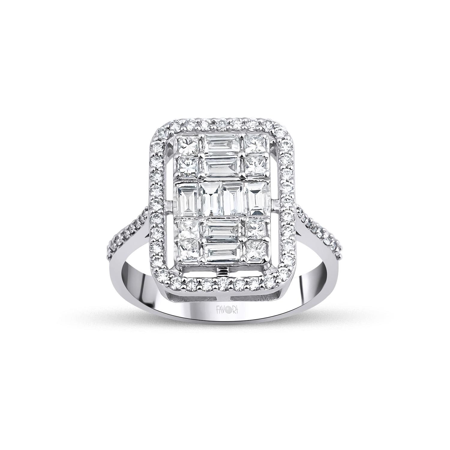 PIRLANTA BAGET YÜZÜK 0.70 CT