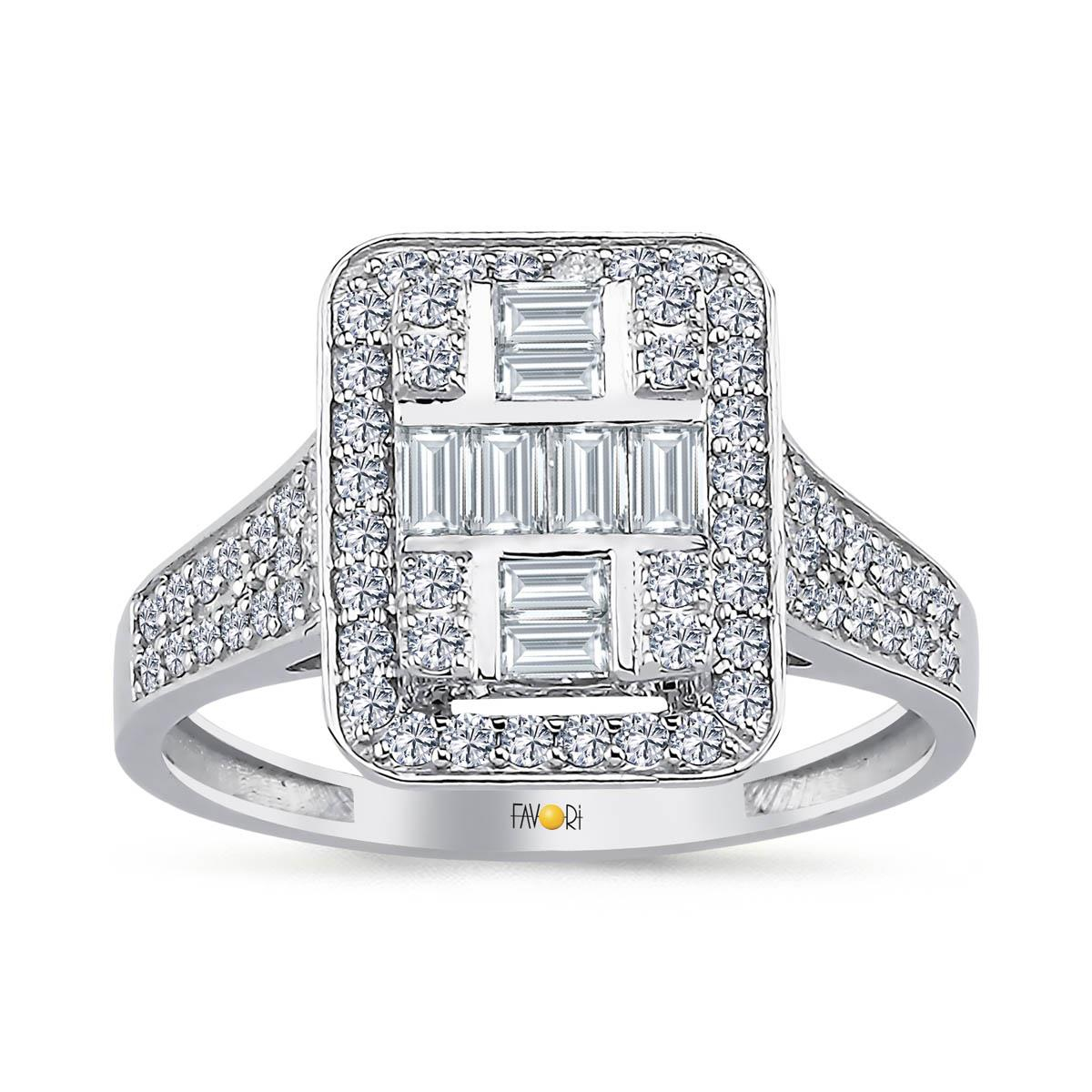 PIRLANTA BAGET YÜZÜK 0.76