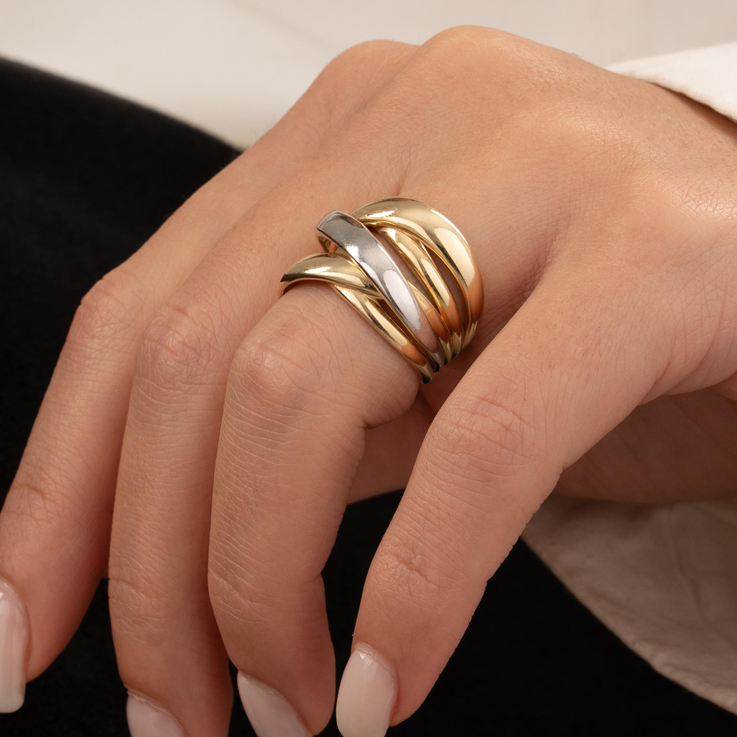 Sarmal Model 14 Ayar Altın Yüzük