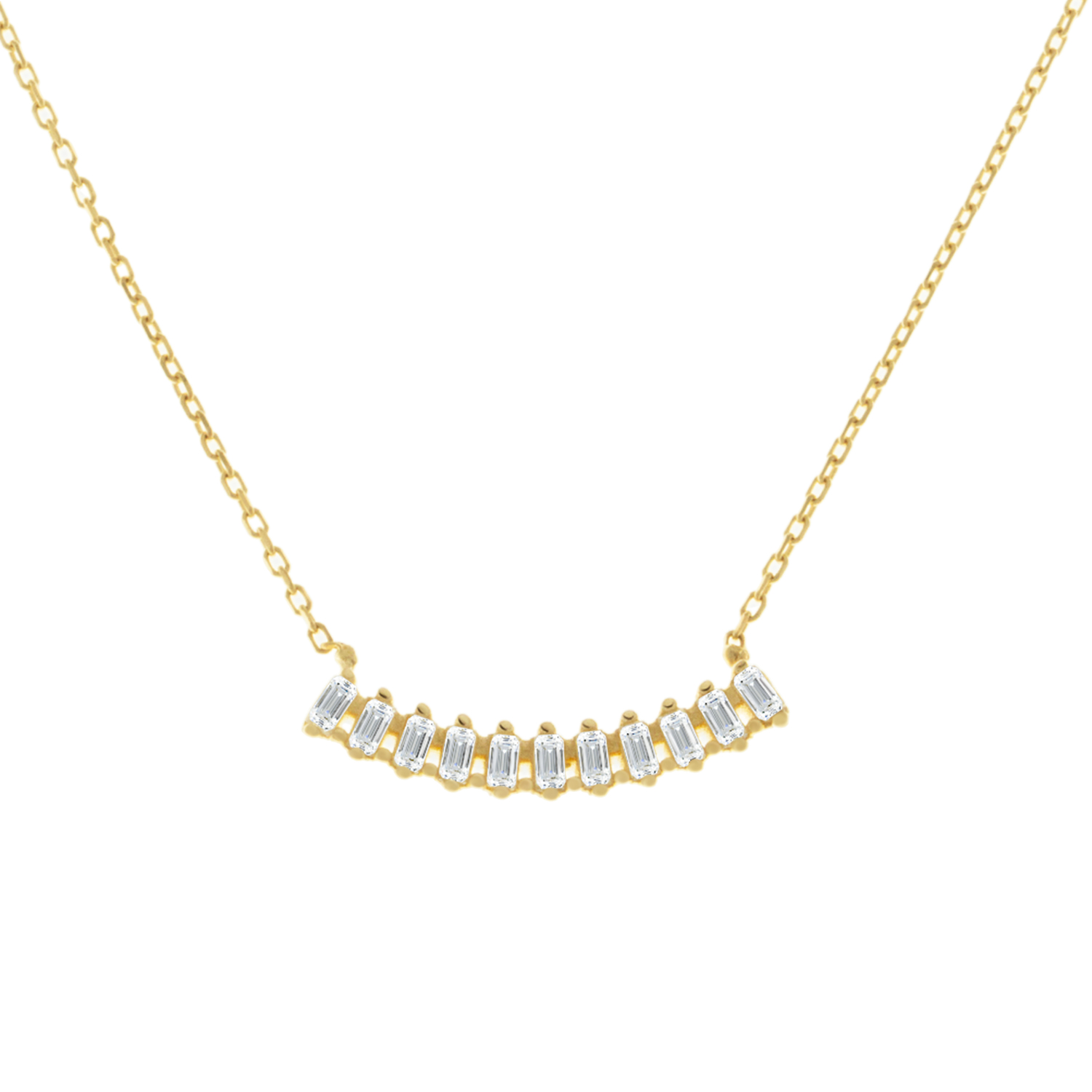 Sıra Taşlı 14 Ayar Altın Kolye