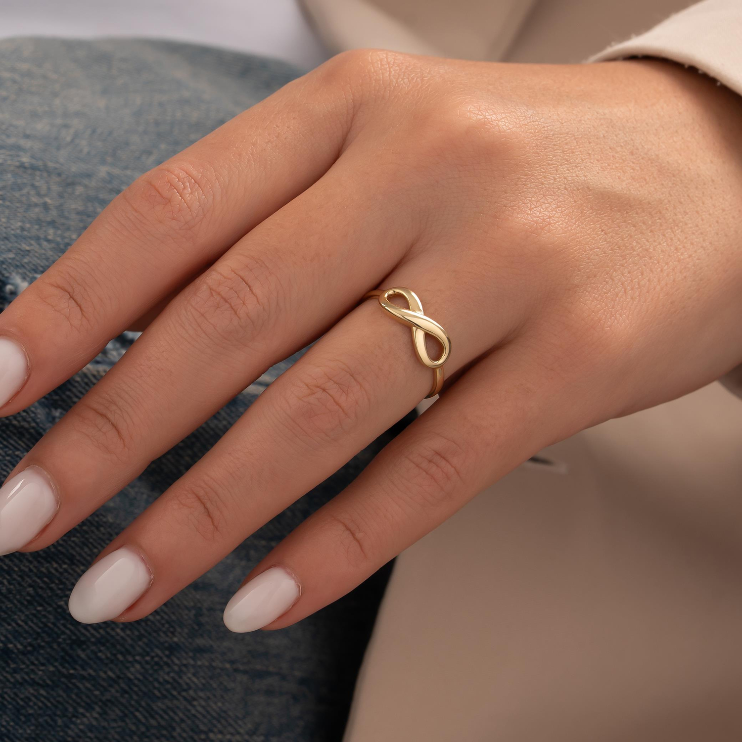 Sonsuzluk Model 14 Ayar Altın Yüzük