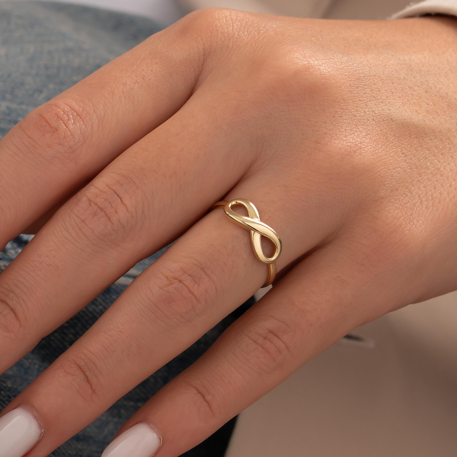 Sonsuzluk Model 14 Ayar Altın Yüzük