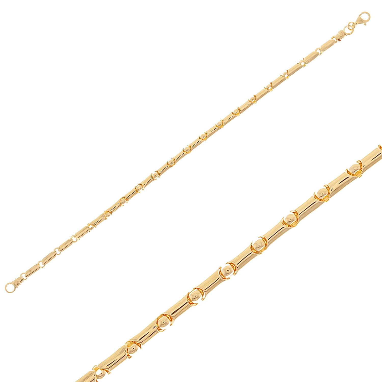 Spor Model 14 Ayar Altın Bileklik