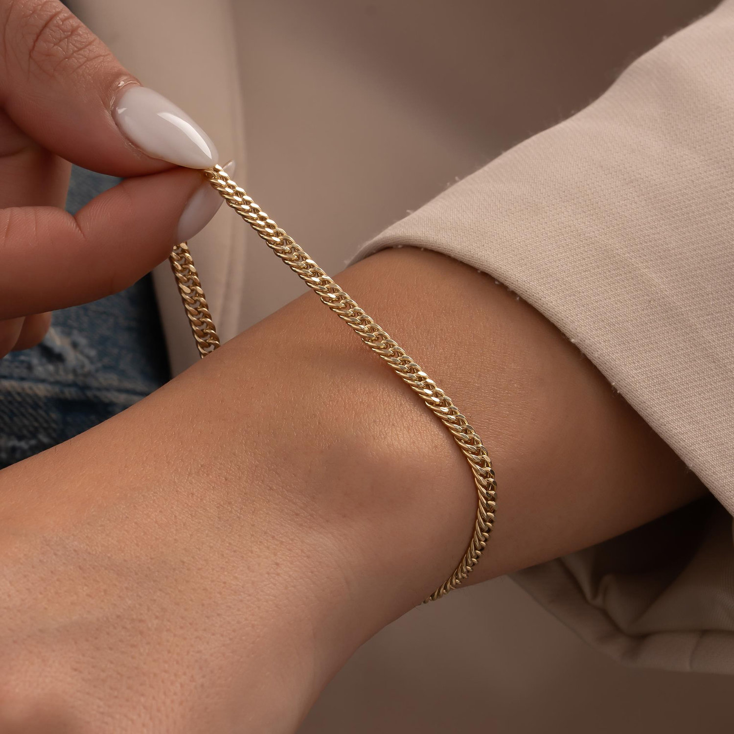 Spor Model 14 Ayar Altın Bileklik