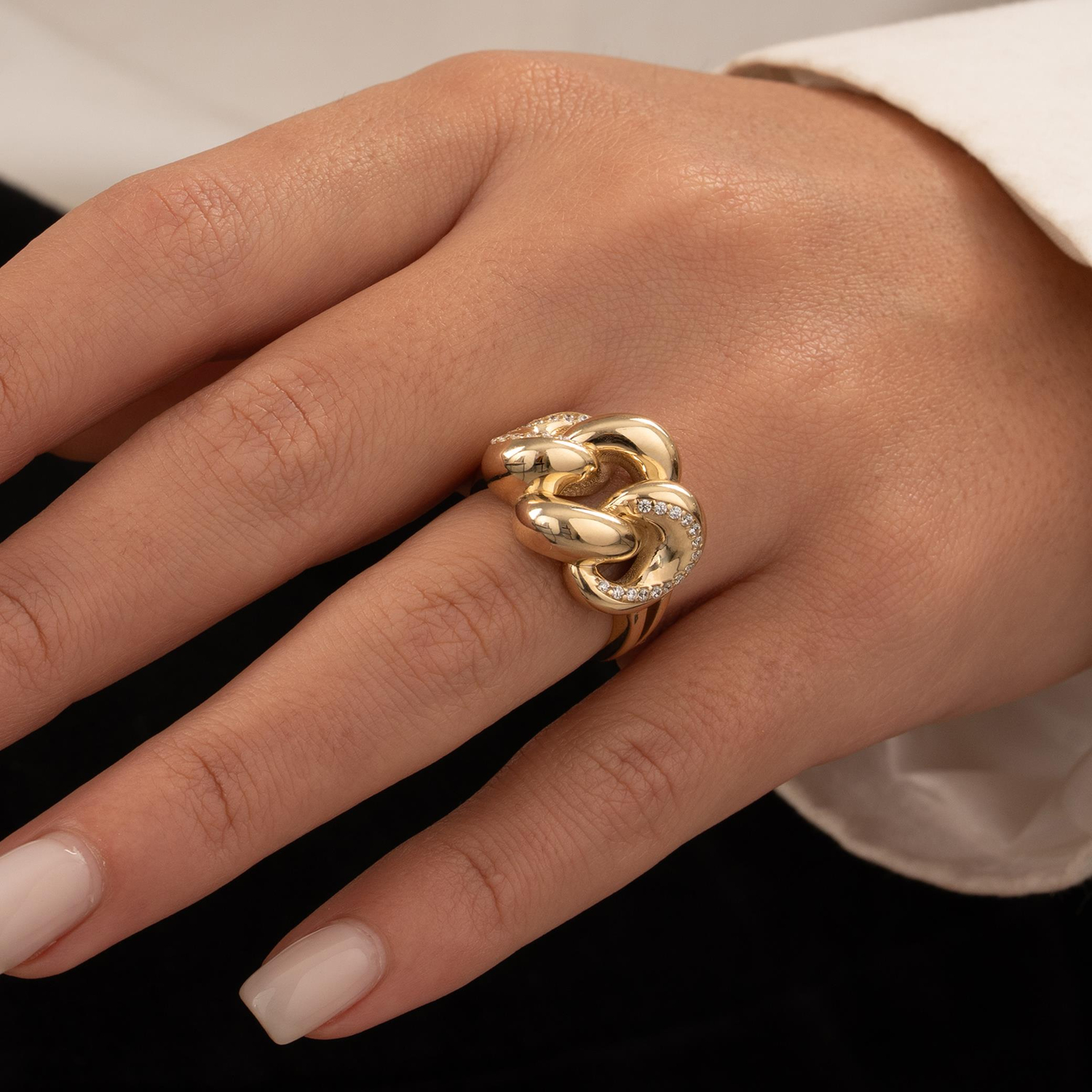 Tasarım Taşlı 14 Ayar Altın Yüzük