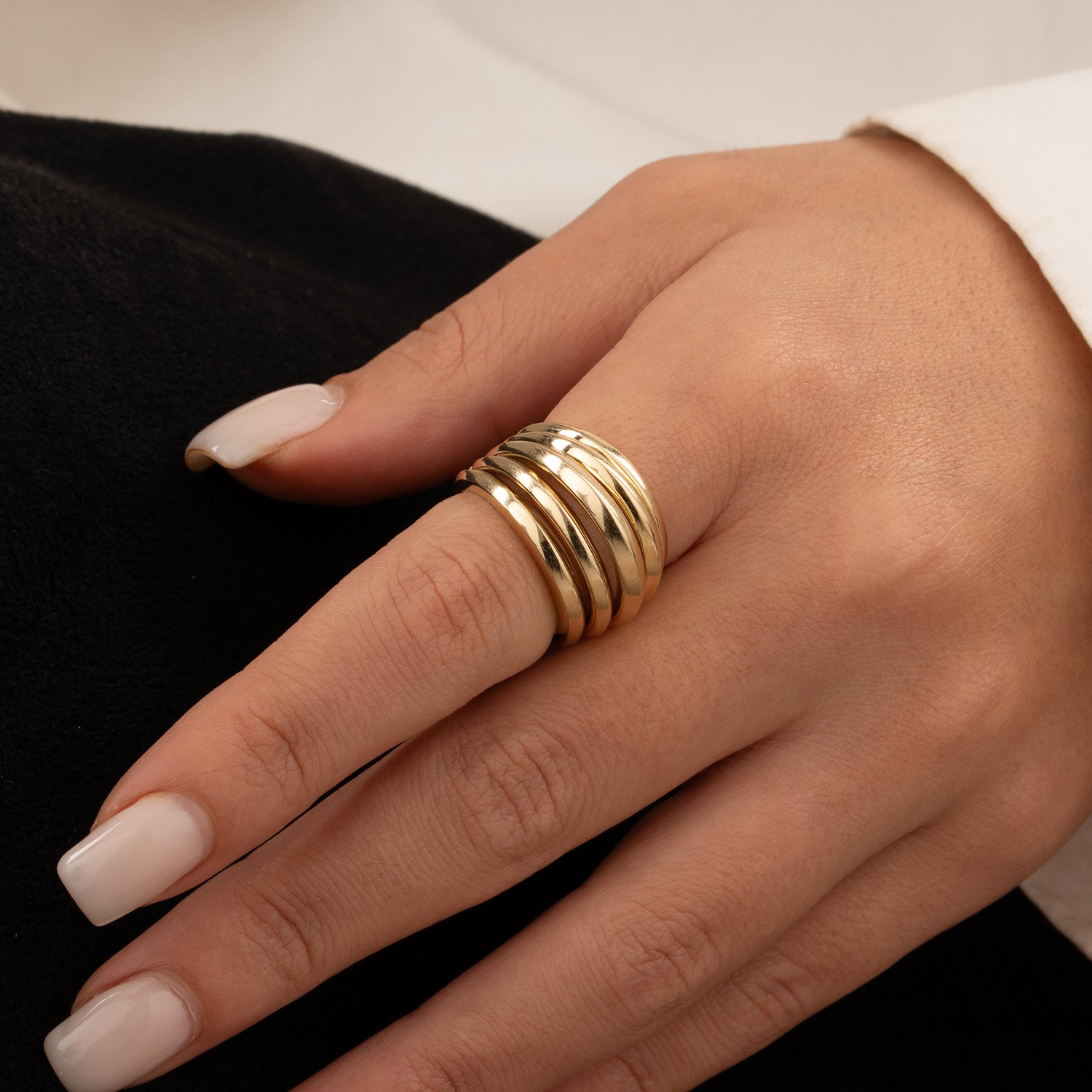 Taşsız Sarmal 14 Ayar Altın Yüzük