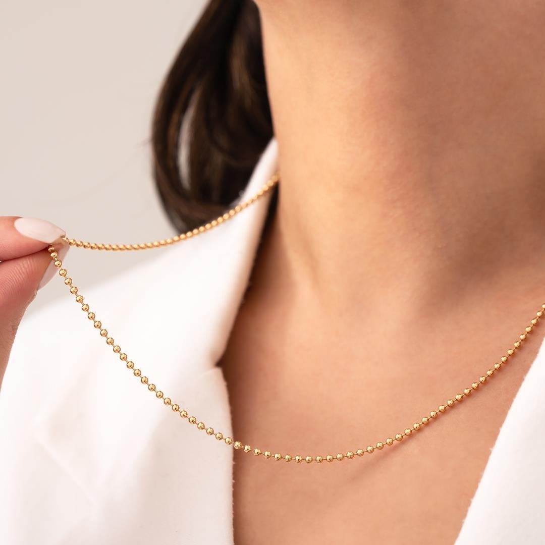 Top Top 14 Ayar Altın Zincir Eterna