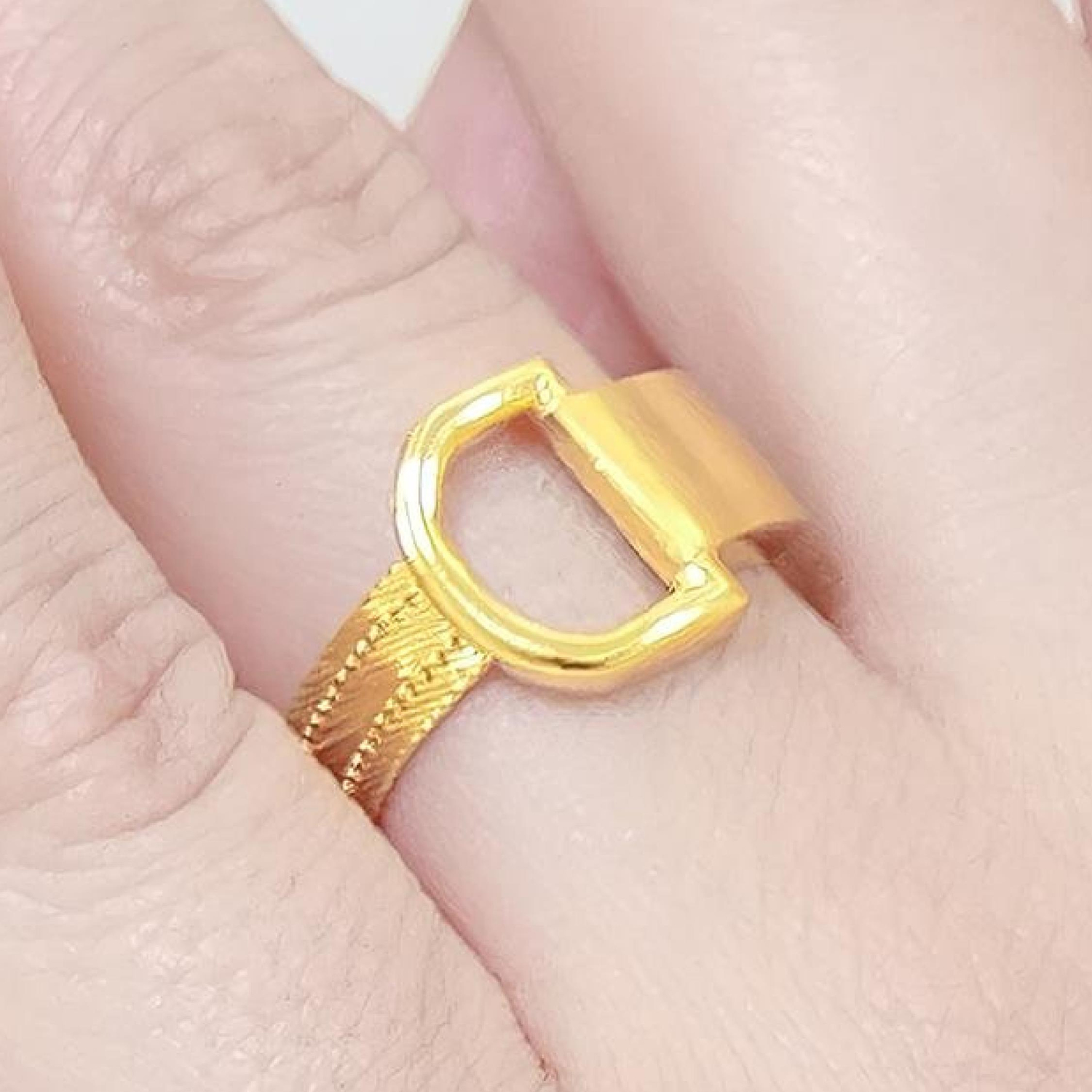 Trabzon Hasır Modern Dolunay Model 14 Ayar 3 Sıra Altın Yüzük Sarı