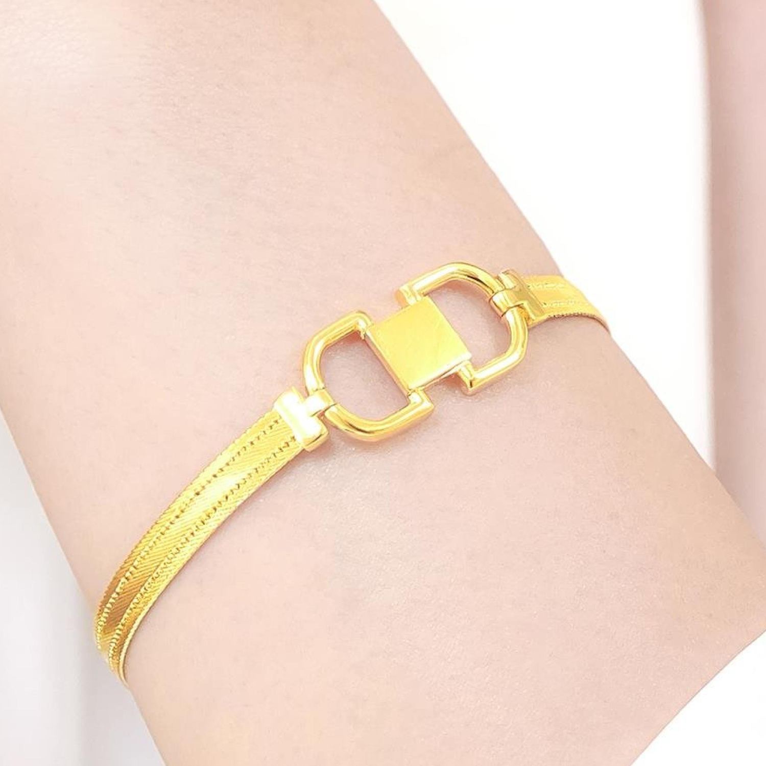 Trabzon Hasır Modern Dolunay Model 14 Ayar 3 Sıra Altın Set Sarı