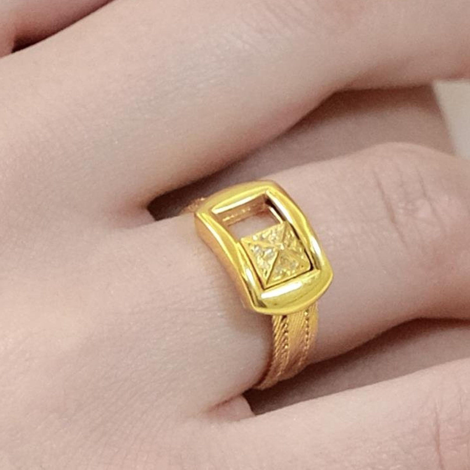 Trabzon Hasır Modern Hareketli Küp Model 14 Ayar 3 Sıra Altın Set Sarı